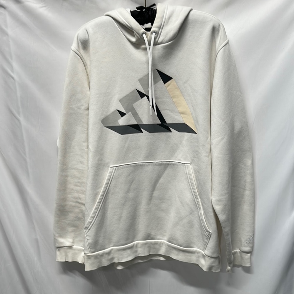 Adidas White Sweatshirt Casual Sporty Hoodie